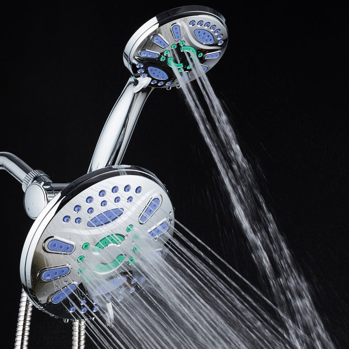 AquaStar Elite 3-in-1 High-Pressure 48-mode 7" Shower Head Combo with Microban Antimicrobial Anti-Clog Jets Image 5