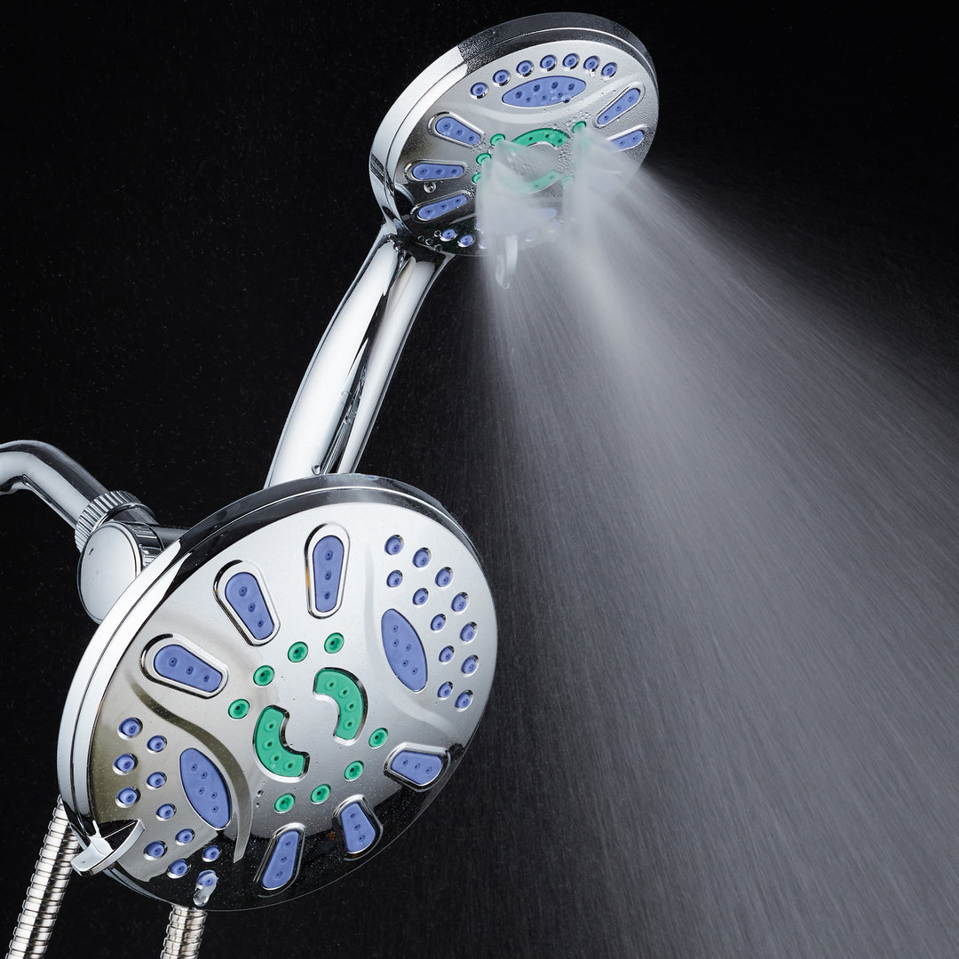 AquaStar Elite 3-in-1 High-Pressure 48-mode 7" Shower Head Combo with Microban Antimicrobial Anti-Clog Jets Image 7