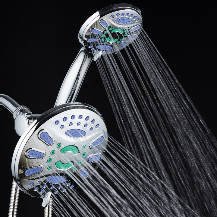 AquaStar Elite 3-in-1 High-Pressure 48-mode 7" Shower Head Combo with Microban Antimicrobial Anti-Clog Jets Image 8