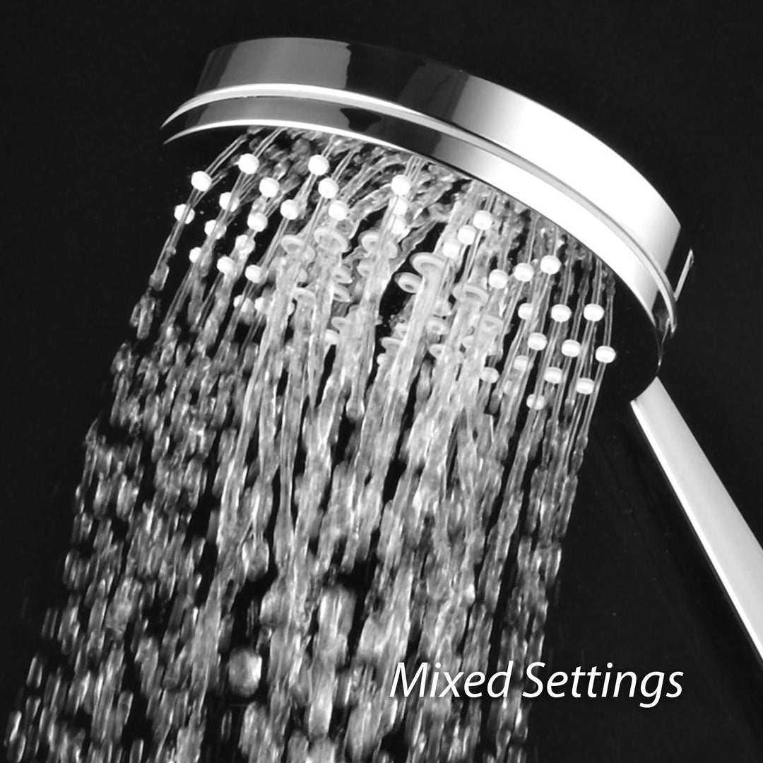 AirJet-300 Luxury Hand Shower 6 Settings Chrome 6ft Hose High Pressure Hydro-Engine Image 6