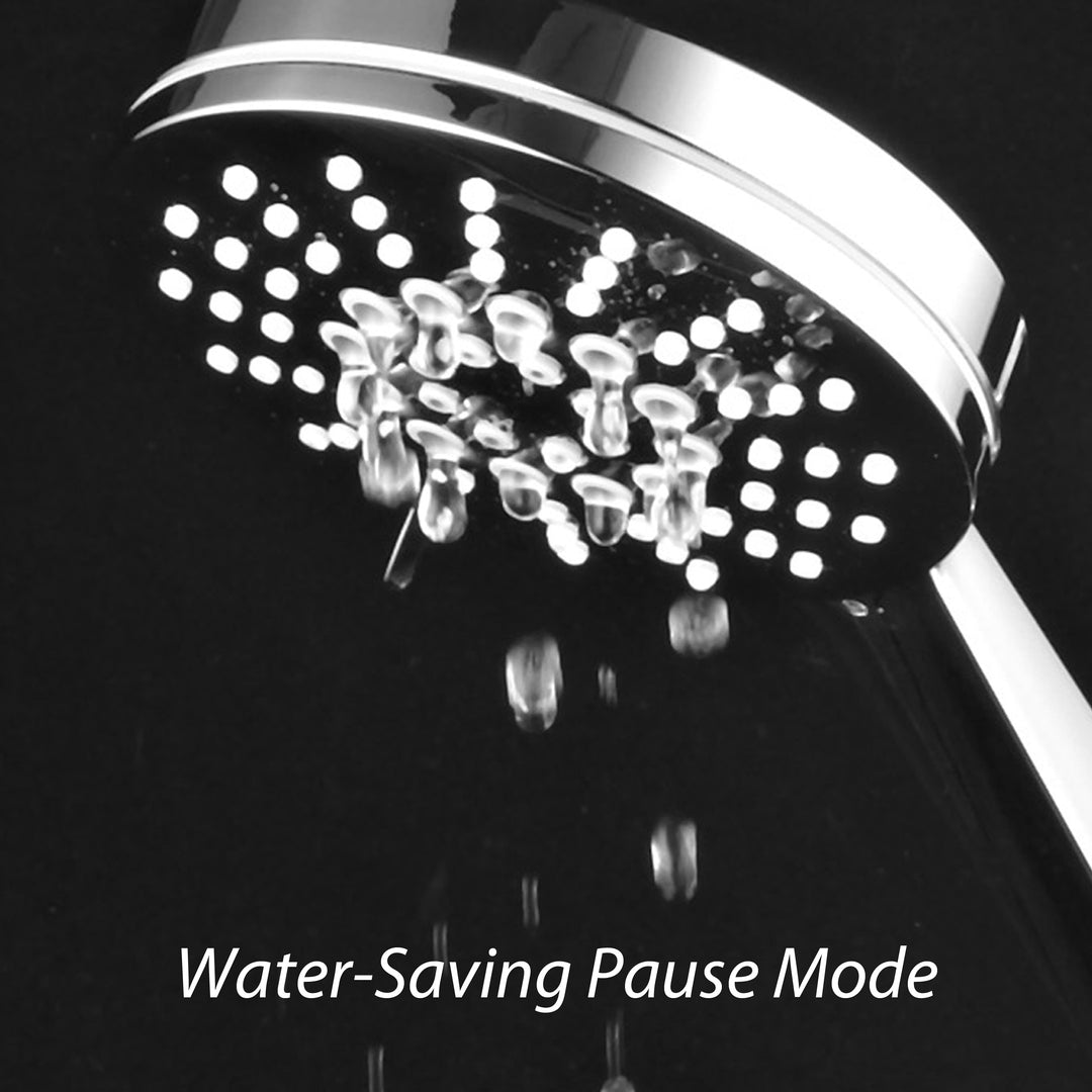 AirJet-300 Luxury Hand Shower 6 Settings Chrome 6ft Hose High Pressure Hydro-Engine Image 7