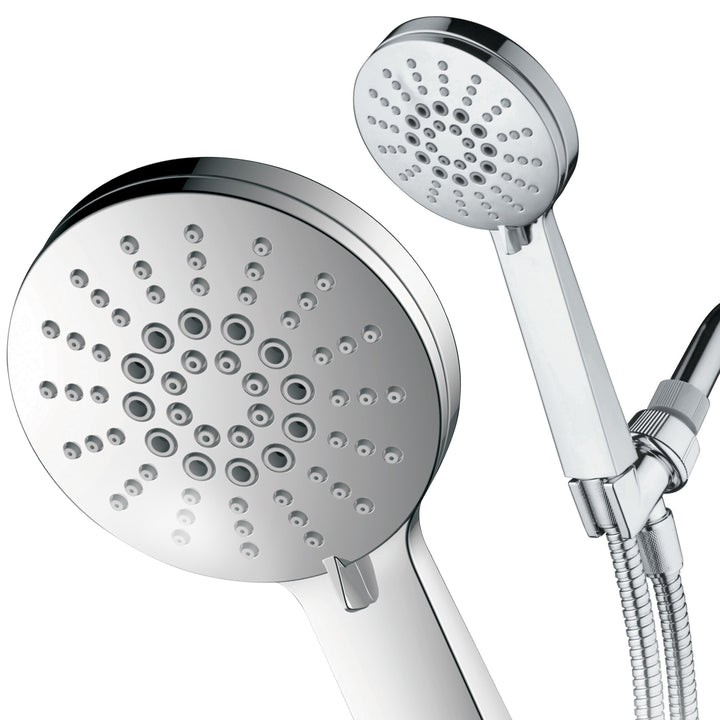 AirJet-300 Luxury Hand Shower 6 Settings Chrome 6ft Hose High Pressure Hydro-Engine Image 8