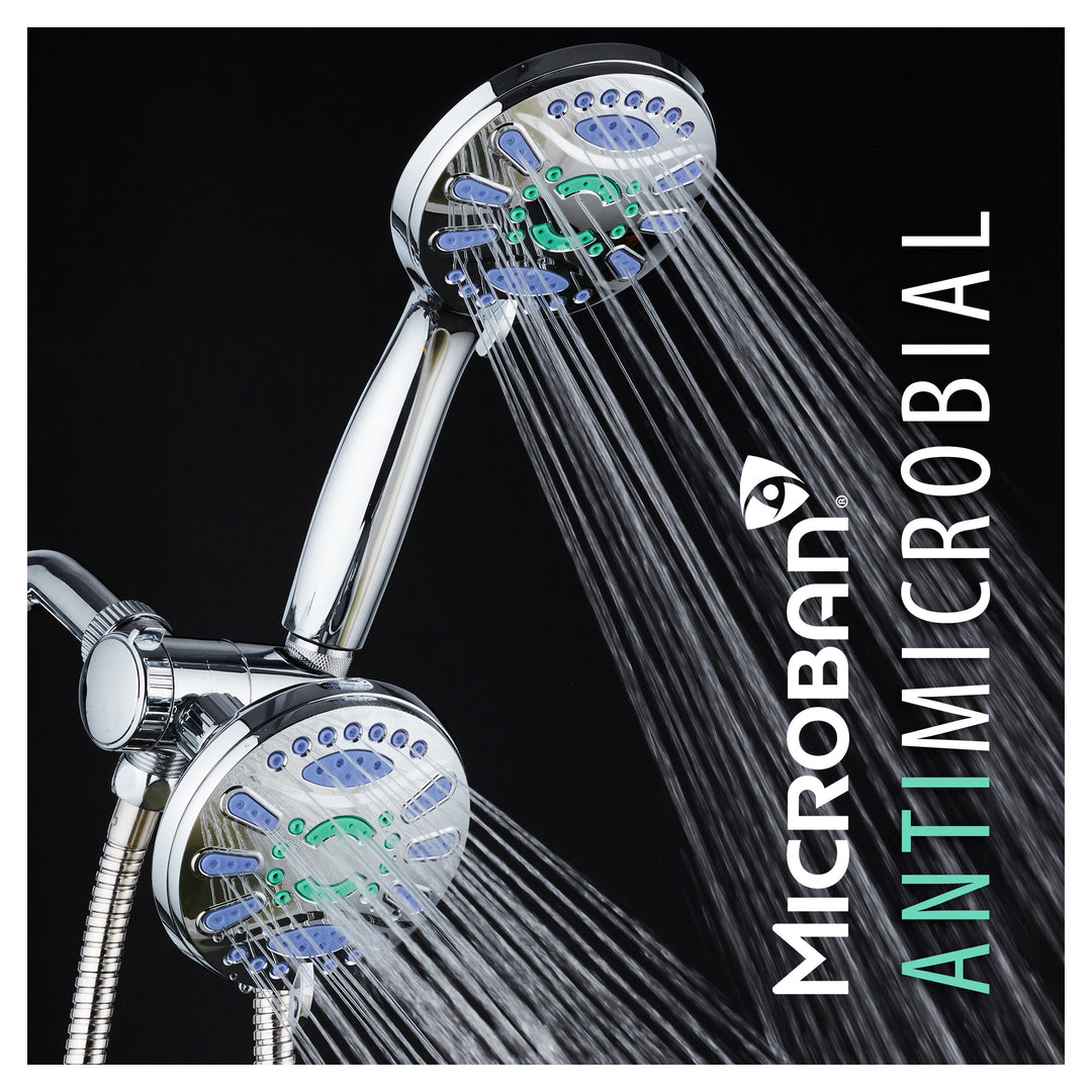 AquaStar Microban Antimicrobial 48-mode Chrome Finish Shower Head Combo Image 2