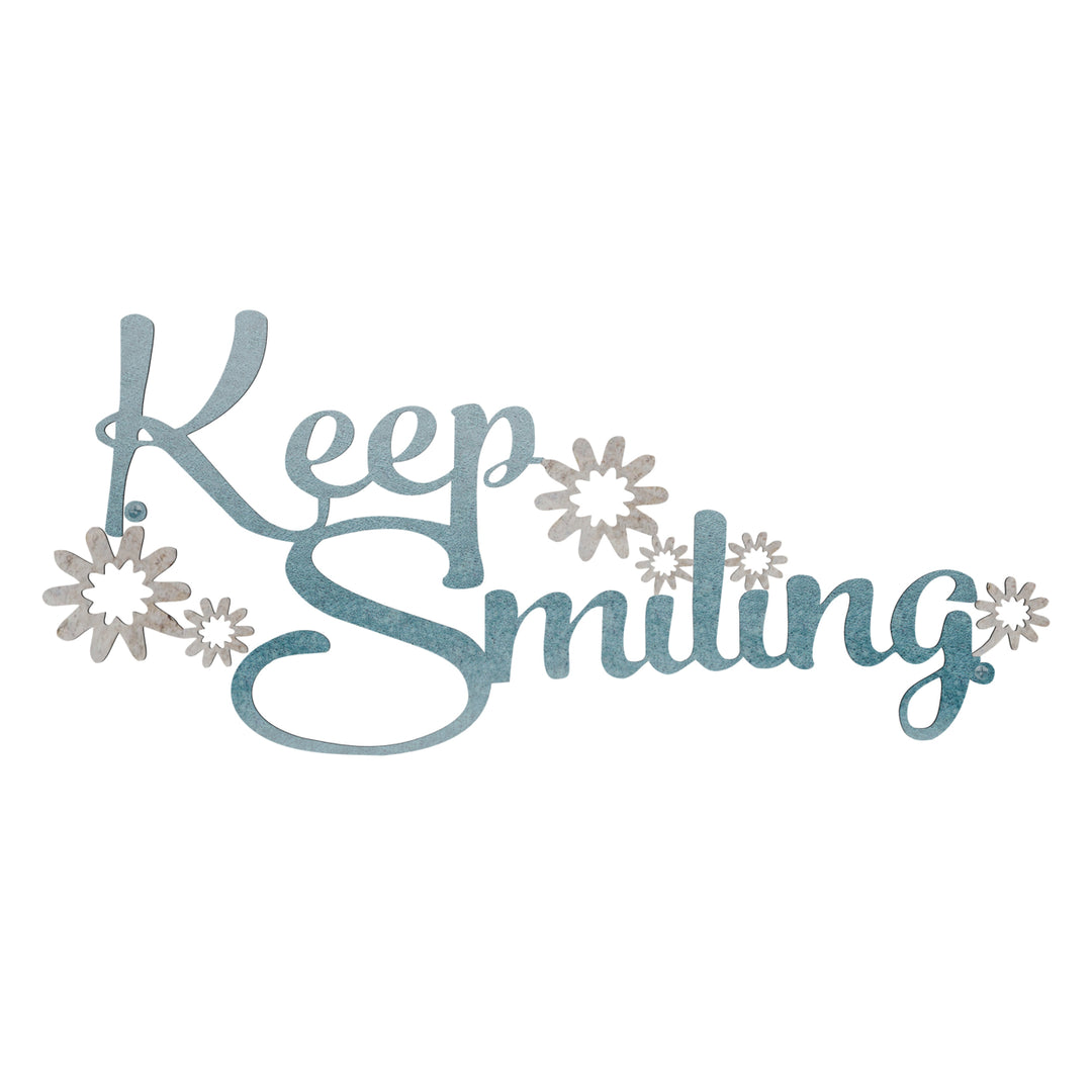 Metal Cutout- Keep Smiling Decorative Wall Sign-3D Word Art Home Accent Decor Image 3
