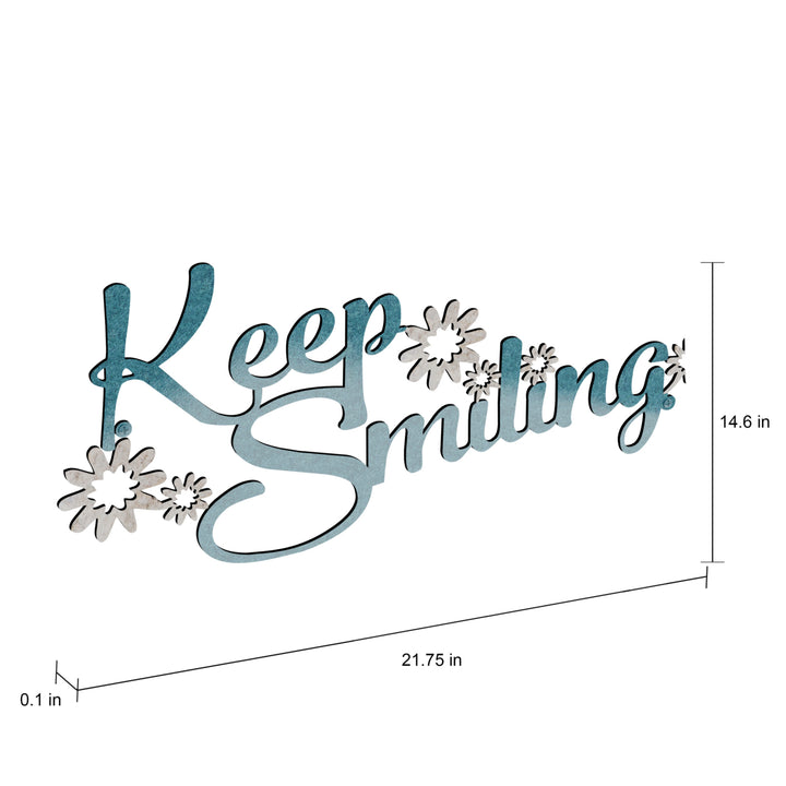 Metal Cutout- Keep Smiling Decorative Wall Sign-3D Word Art Home Accent Decor Image 4