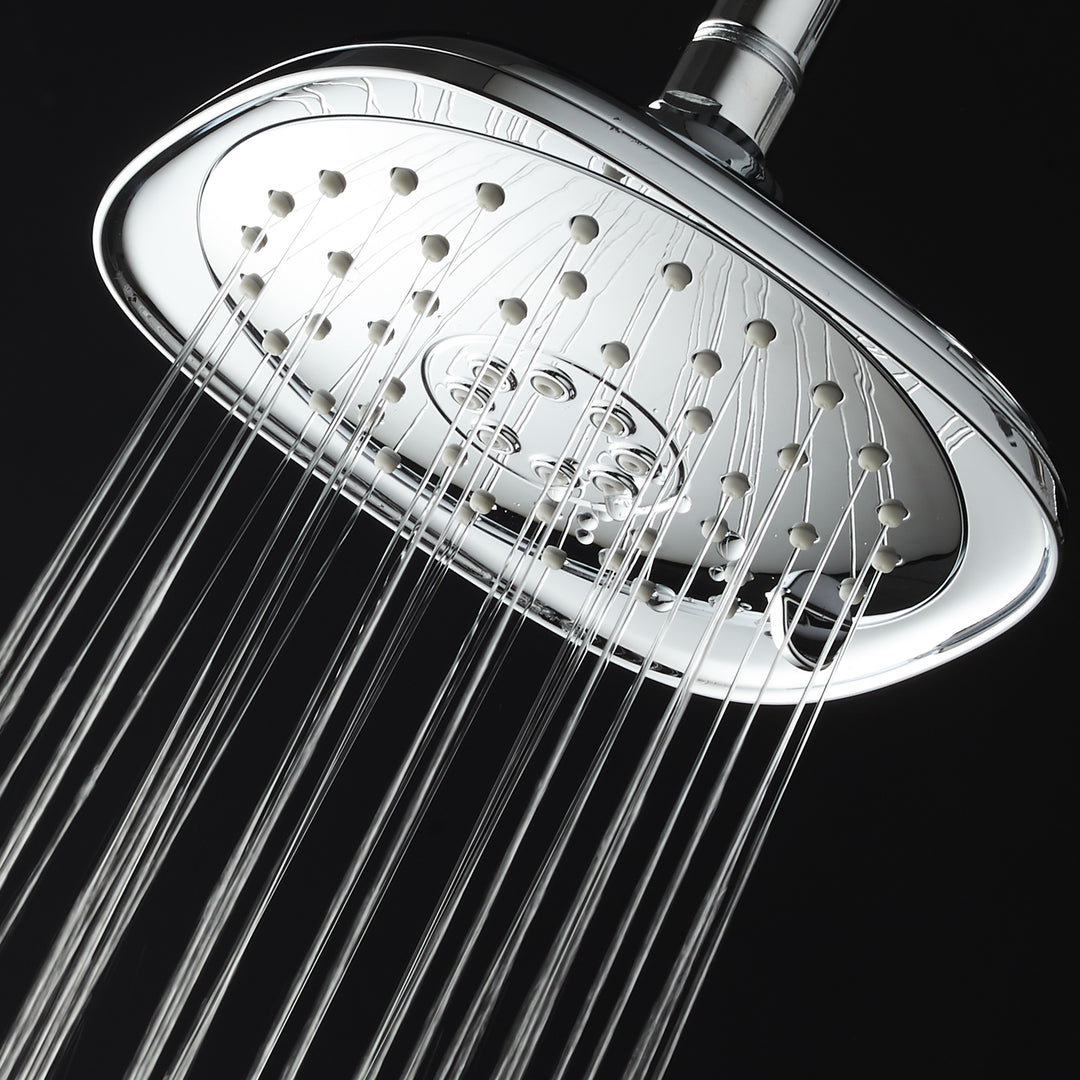 AquaDance 7.3 Inch High Pressure Rain Shower Head 3 Functions Chrome 3303 Image 2