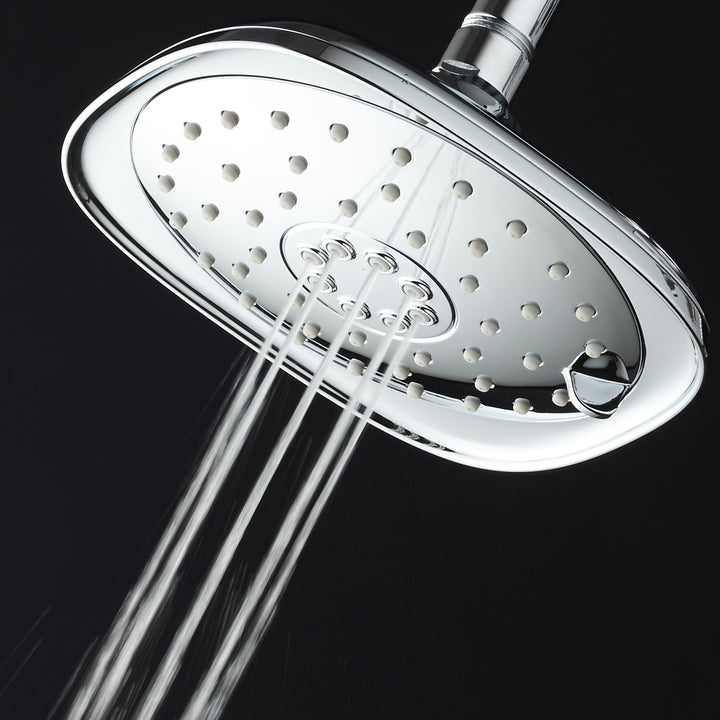 AquaDance 7.3 Inch High Pressure Rain Shower Head 3 Functions Chrome 3303 Image 3