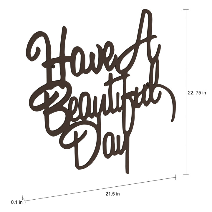 Metal Cutout-Have a Beautiful Day Decorative Wall Sign-3D Word Art Home Accent Decor-Perfect Modern Rustic Image 4