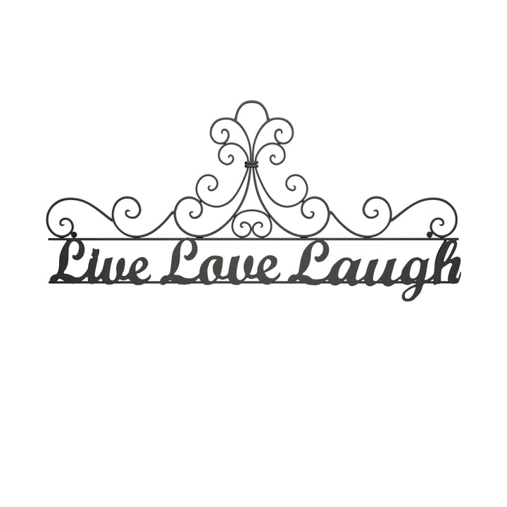 "Metal Cutout Live Laugh Love Wall Sign 3D Word Art Rustic 35in" Image 3