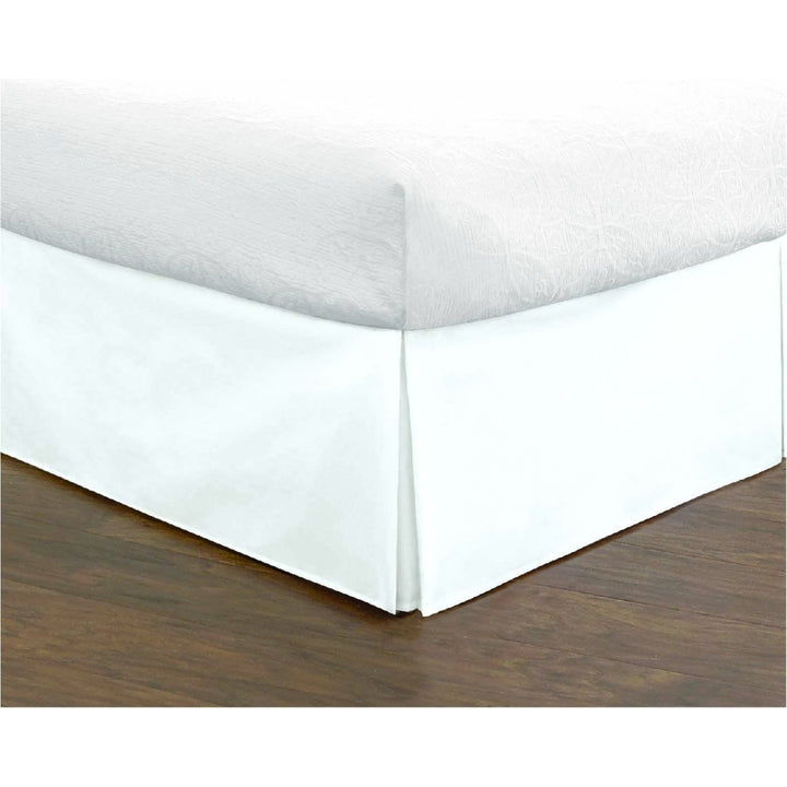 Bed Skirt Long Staple Fiber - Durable and Quadruple Pleated Image 1