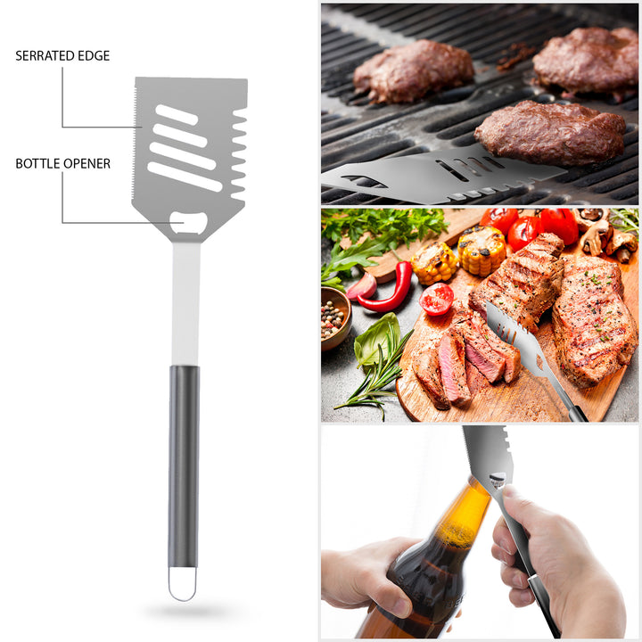 Chef Buddy 19 Piece Heavy Duty BBQ Grilling Tool Set with Case Image 3
