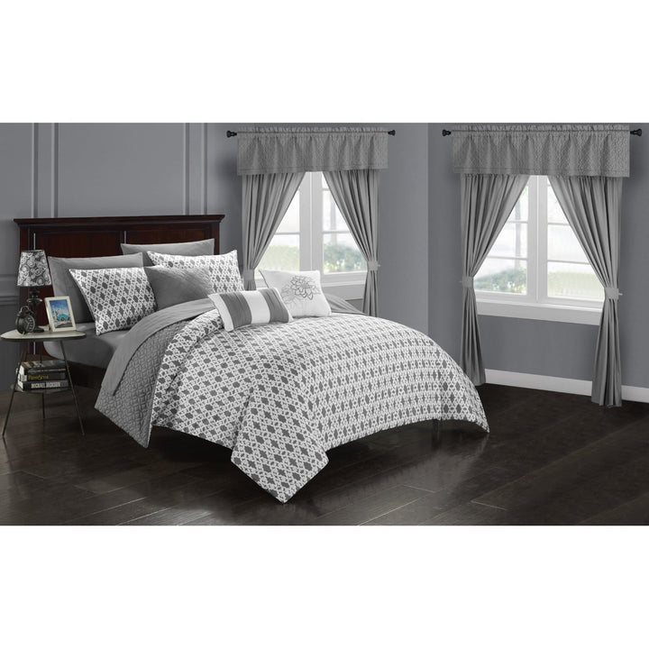 Chic Home Ami 20 Piece Comforter Set Reversible Geometric Quilted Design Complete Bed in a Bag Bedding Image 8