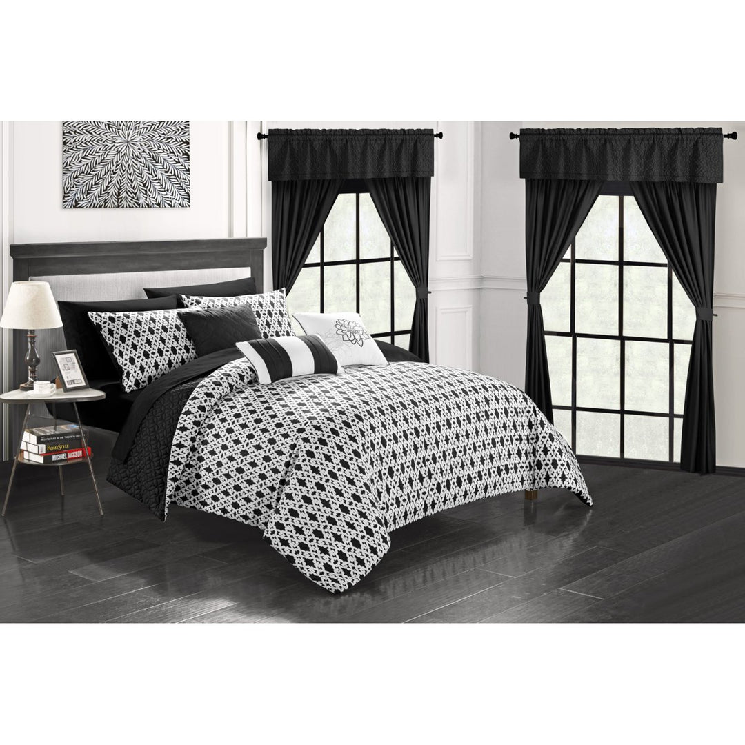 Chic Home Ami 20 Piece Comforter Set Reversible Geometric Quilted Design Complete Bed in a Bag Bedding Image 10