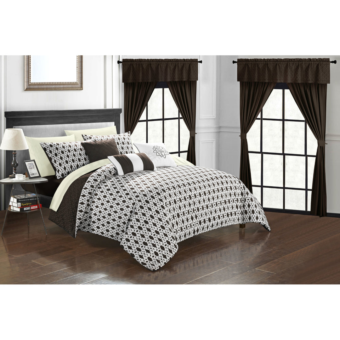 Chic Home Ami 20 Piece Comforter Set Reversible Geometric Quilted Design Complete Bed in a Bag Bedding Image 12