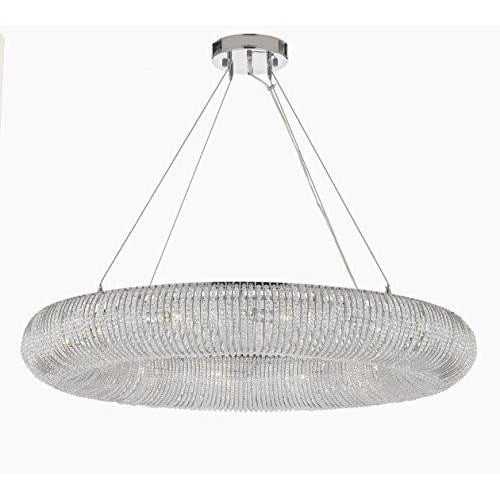 Crystal Ring Chandelier Modern/Contemporary Lighting Floating Orb Chandelier 41 Wide Image 1