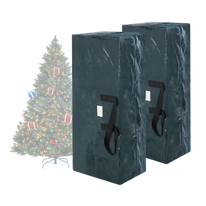 2 Pack 9 Ft. Artificial Christmas Tree Storage Bags Extra Large Heavy Duty Image 1