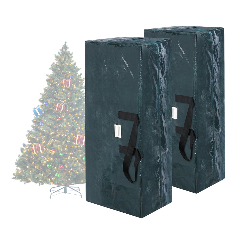 2 Pack 9 Ft. Artificial Christmas Tree Storage Bags Extra Large Heavy Duty Image 2