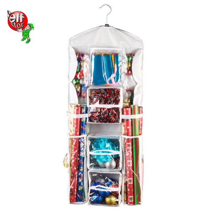 Large Wrapping Paper Space Saver Closet Organizer Hanging Bag Hanger Bows Tape Image 1