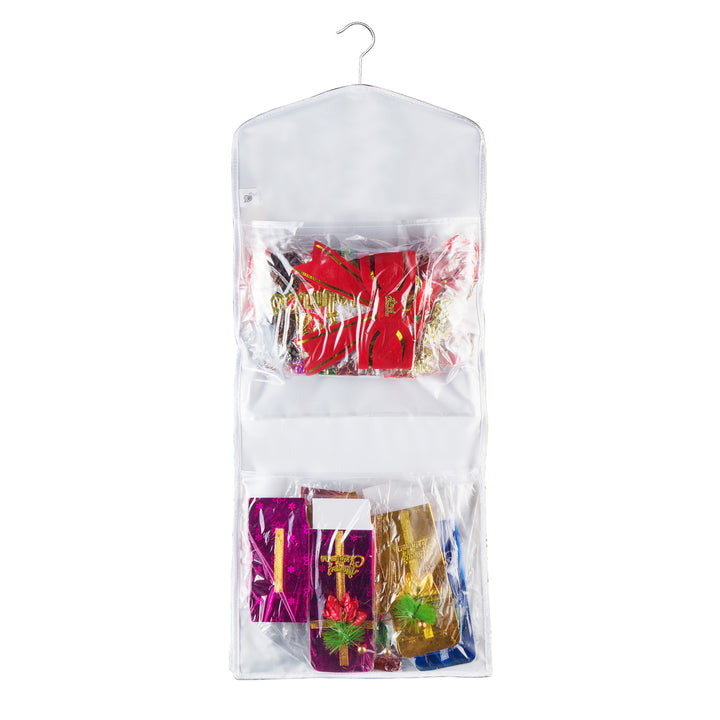 Double Sided Deluxe Hanging Gift Wrap Station Bag Organizer for Closet or Home Image 3
