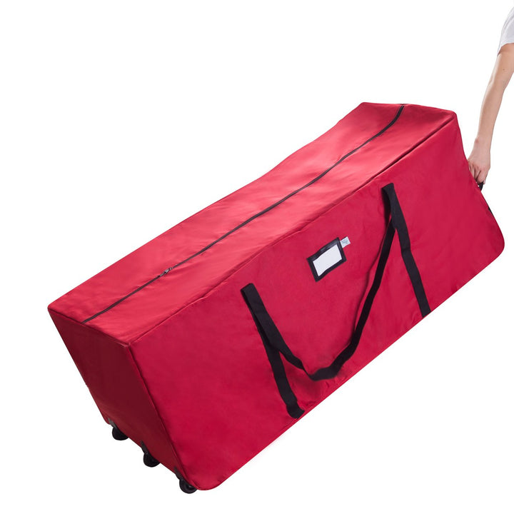 Elf Stor Premium Red Rolling Christmas Tree Storage Duffel Bag for 9 Ft Tree Image 4