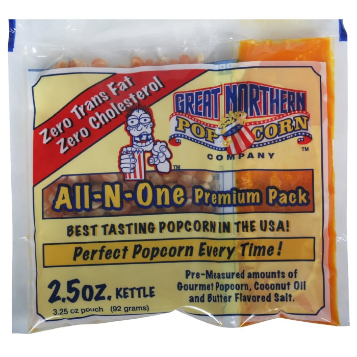 Great Northern Popcorn Bulk Case (80) 2.5 Ounce Popcorn Portion Packs 2 1/2oz Image 1