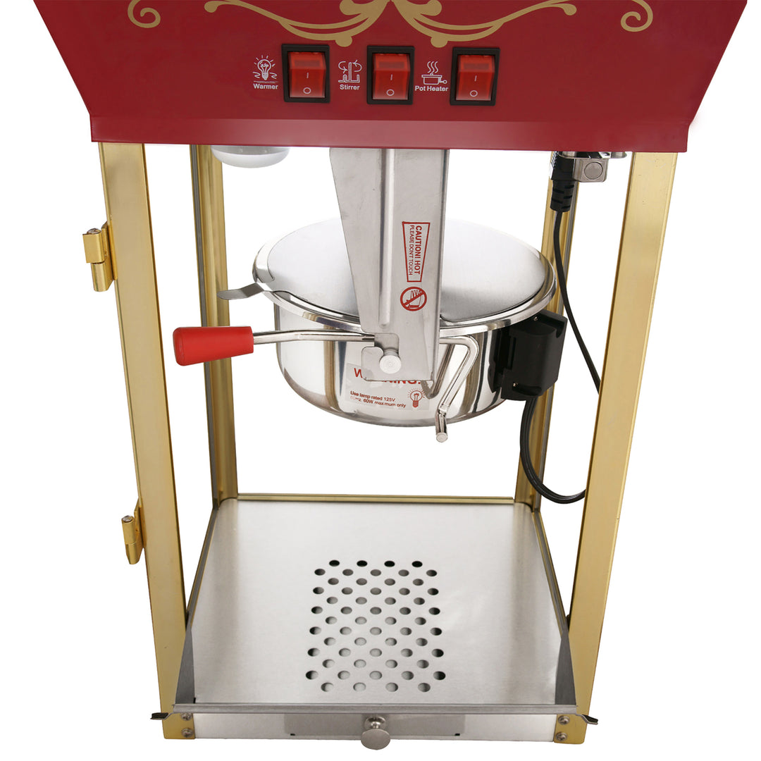 Great Northern Red Popcorn Popper with Cart 8 Ounce Commercial Quality Image 4