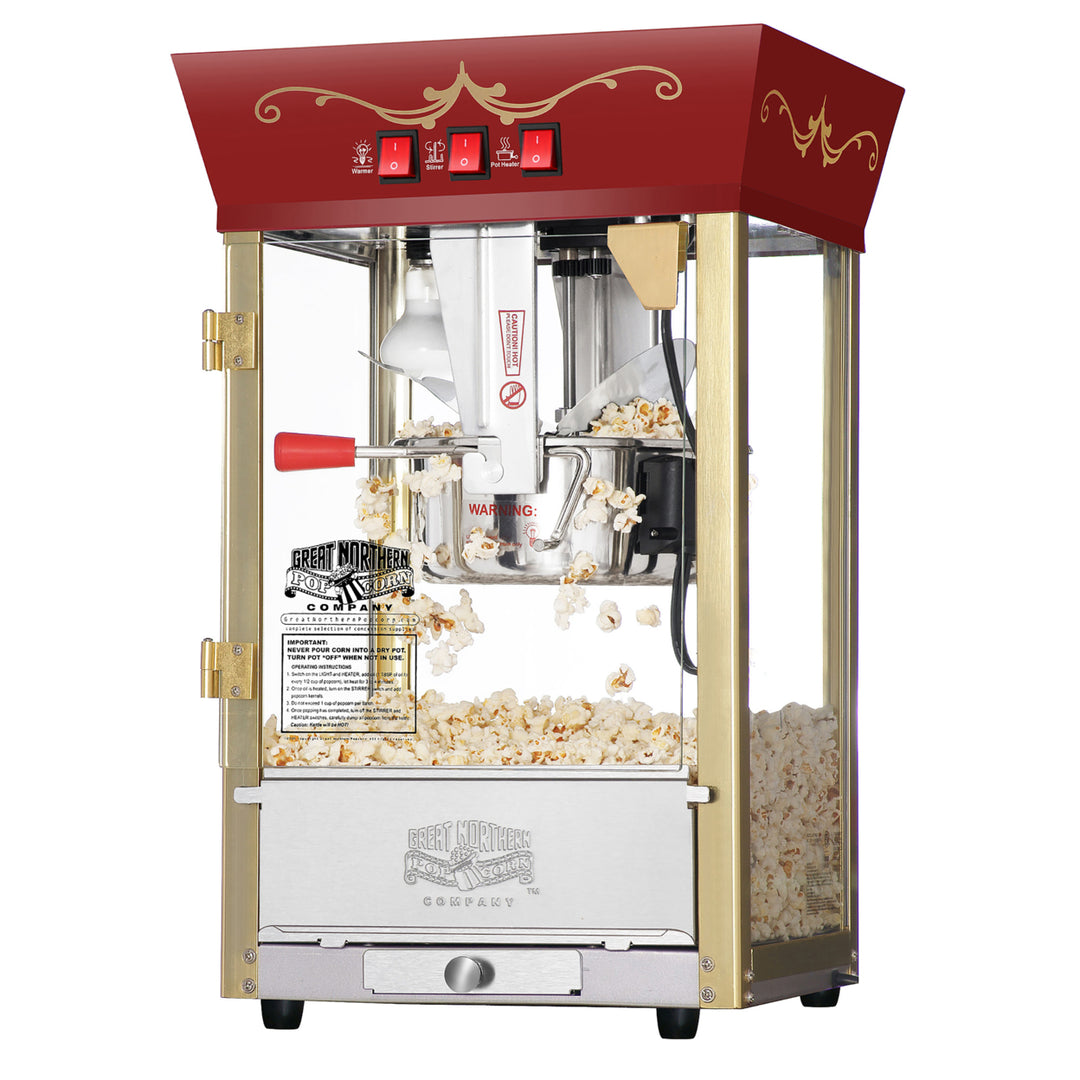 Great Northern Red Popcorn Popper with Cart 8 Ounce Commercial Quality Image 5