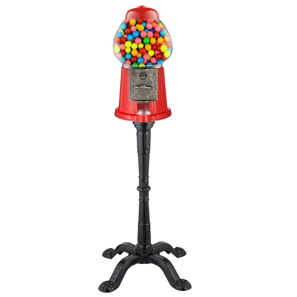 15" Vintage Candy Gumball Machine Bank with Stand 37 Inches High on Stand Image 2