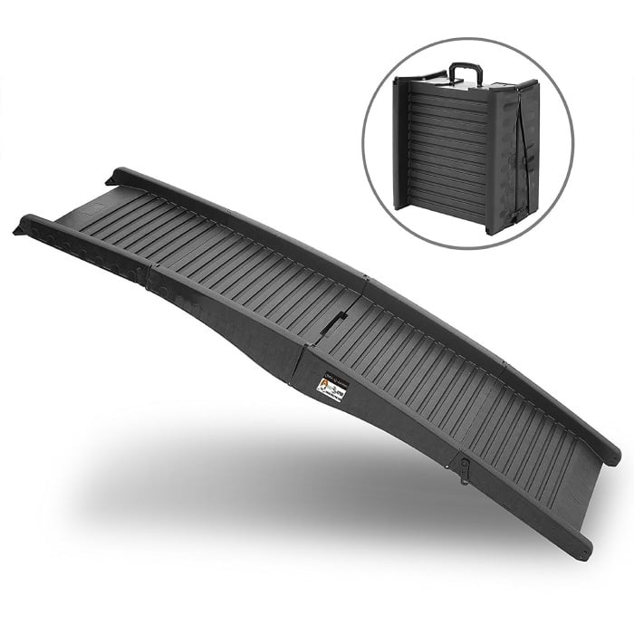 Pet Trex Folding Pet Ramp Lightweight 60 Inch Non-Skid Black for Dogs 130lbs Image 1