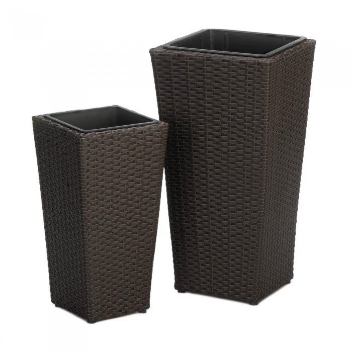 TUSCANY WICKER TALL PLANTERS Image 1