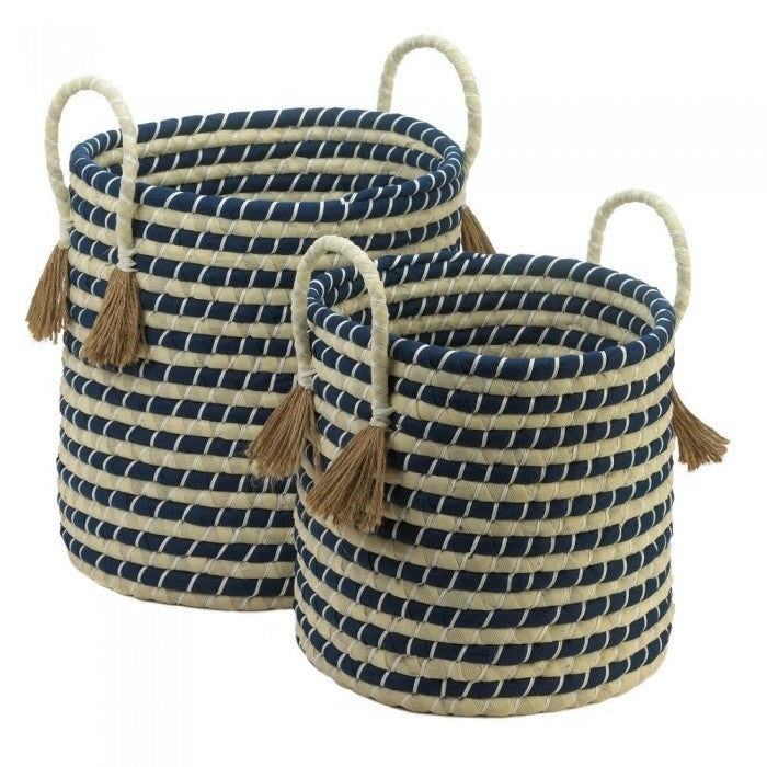 BRAIDED BASKETS WITH TASSELS Image 1