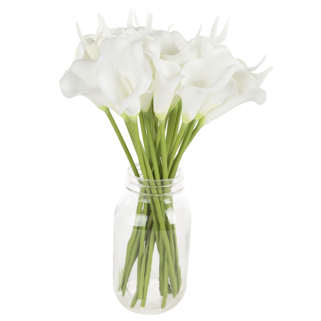 Artificial Calla Lily Real Touch Fake Flowers 24 Pc Bundle Long Stems Weddings Showers Decor Image 9