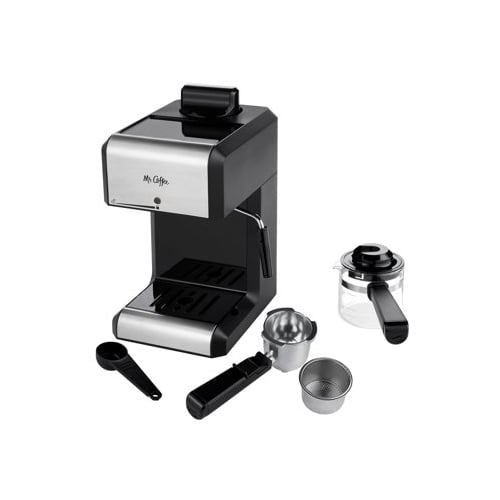 Mr. Coffee Caf 20-Ounce Steam Automatic Espresso and Cappuccino Machine, Silver Image 1