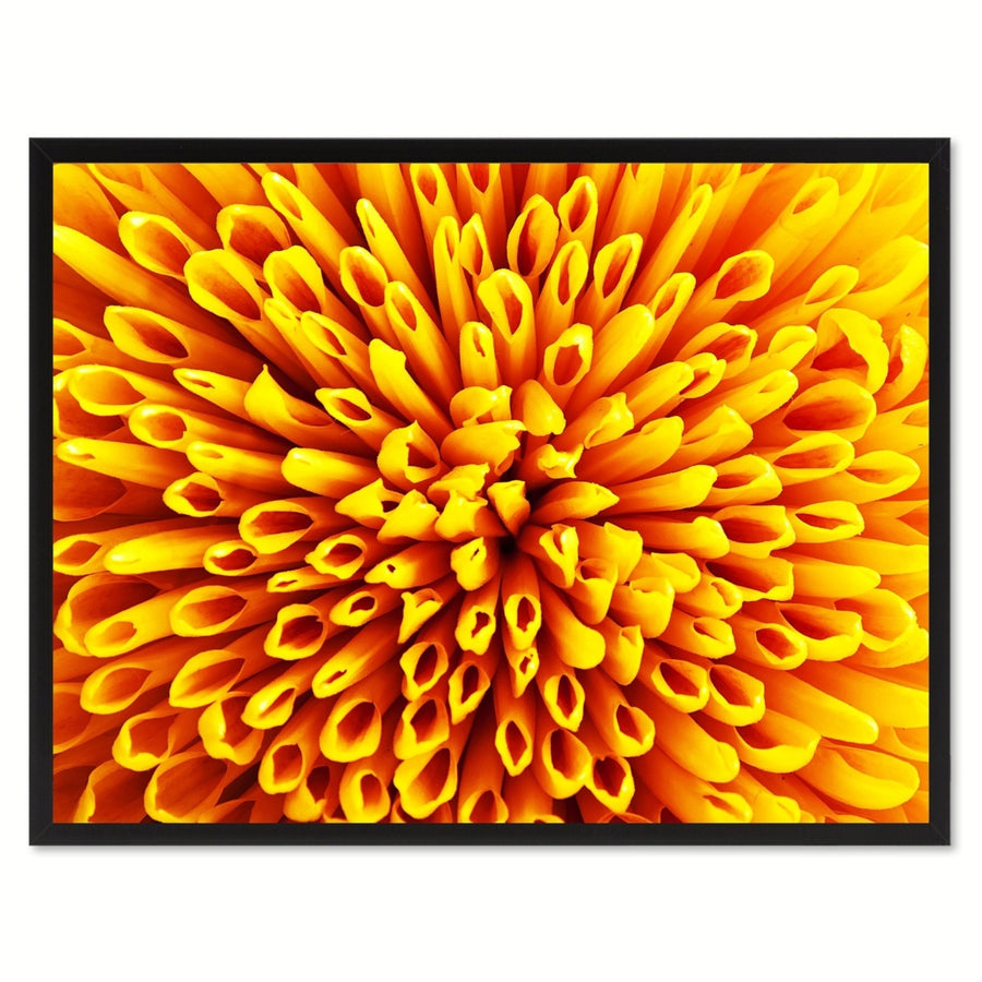 Yellow Chrysanthemum Flower Canvas Print with Picture Frame  Wall Art Decoration 90037 Image 1