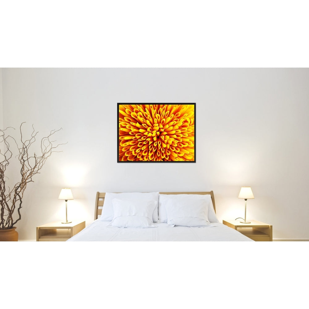 Yellow Chrysanthemum Flower Canvas Print with Picture Frame  Wall Art Decoration 90037 Image 2