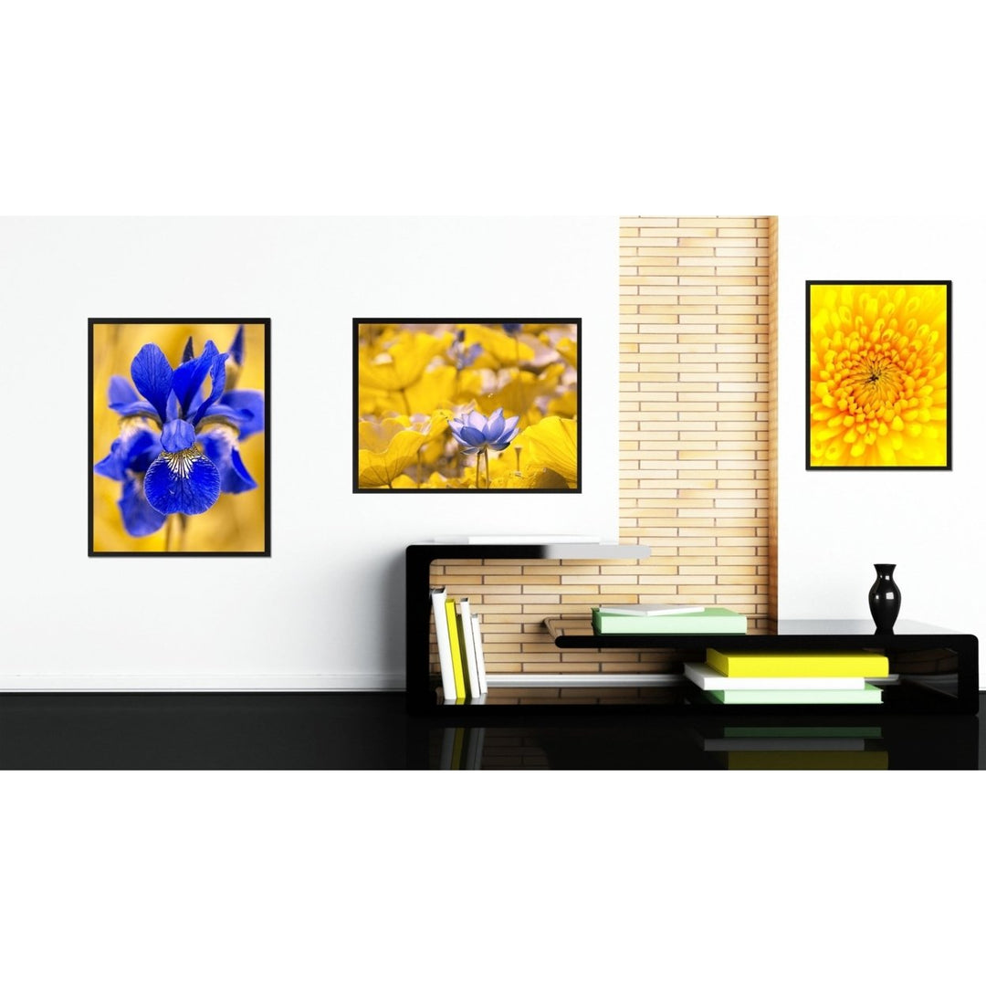 Yellow Lotus Flower Framed Canvas Print  Wall Art Image 3