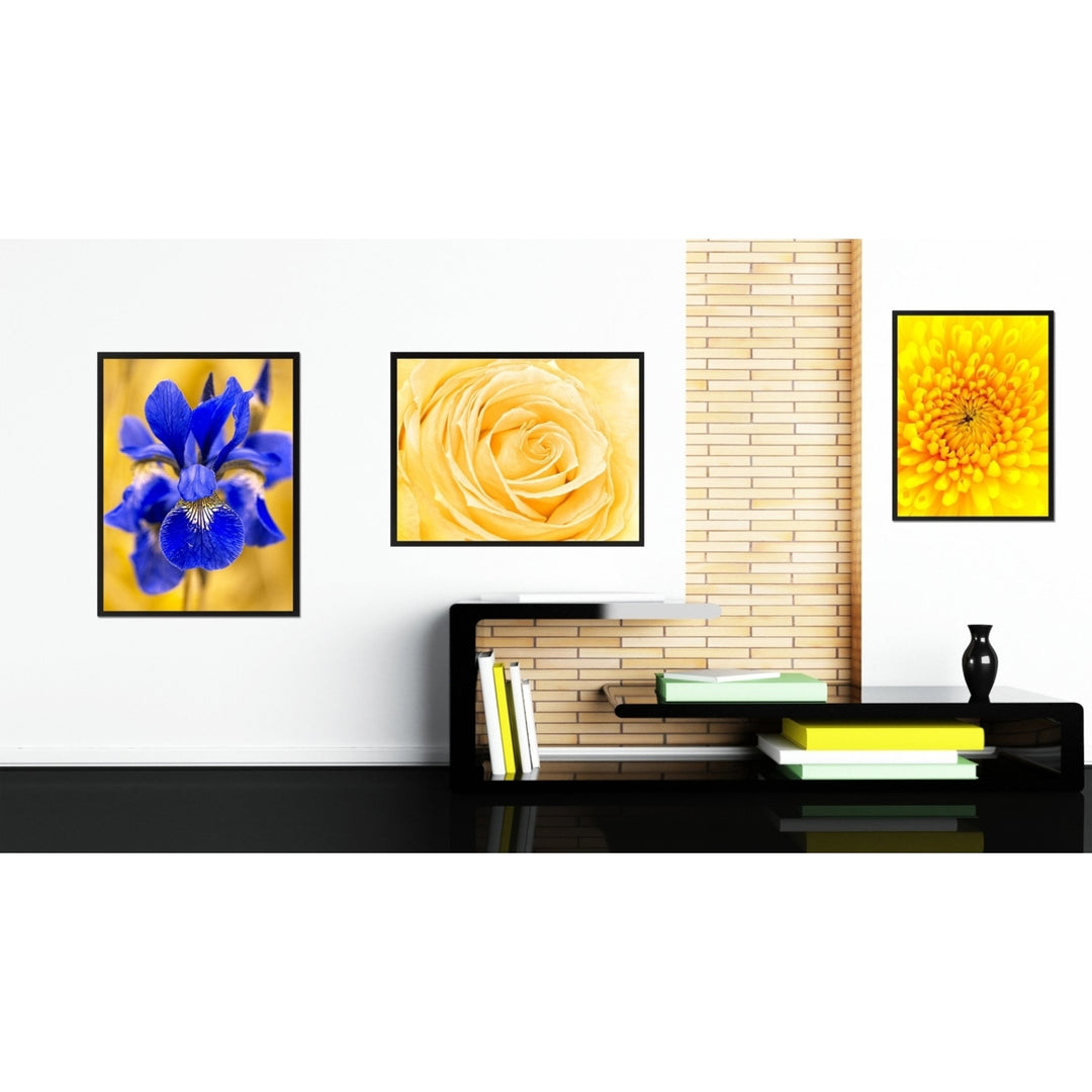 Yellow Rose Flower Framed Canvas Print  Wall Art Image 3