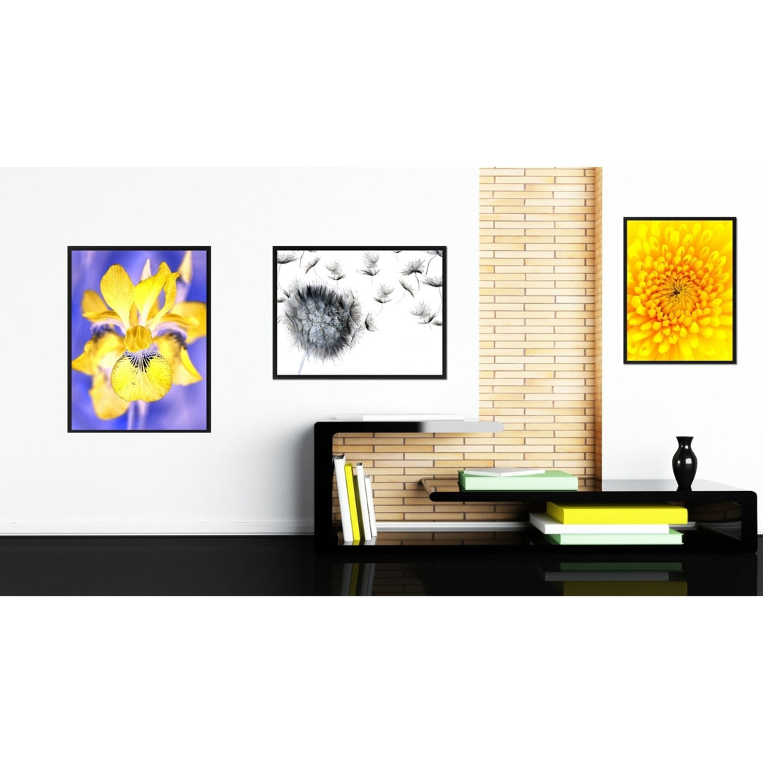 Yellow Iris Flower Framed Canvas Print  Wall Art Image 3