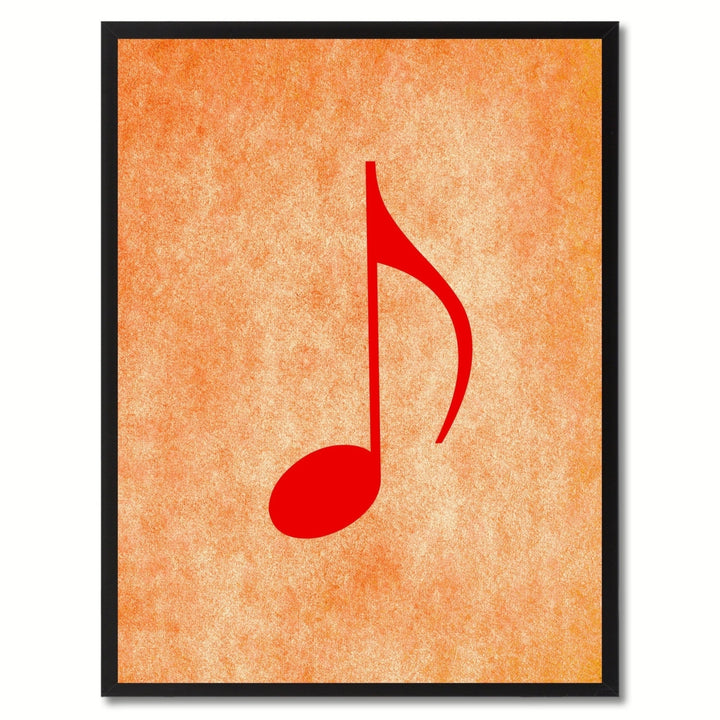 Quaver Music Orange Canvas Print Pictures Frame Office Home Dcor Wall Art Gifts Image 1