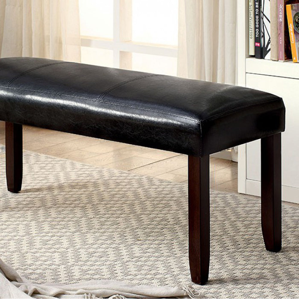 Brent Transitional Bench, Espresso and Dark Cherry - Saltoro Sherpi Image 3