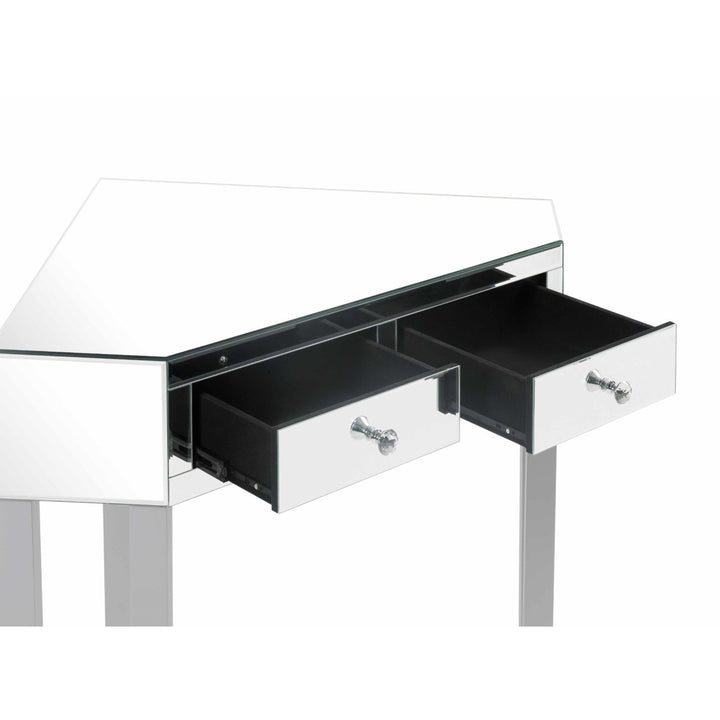 Milano Mirrored Vanity Set-2 Drawers-2 Piece Set-Corner Option-Inspired Home Image 10