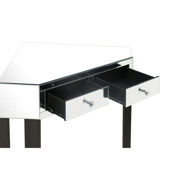 Milano Mirrored Vanity Set-2 Drawers-3 Piece Set-Corner Option-Inspired Home Image 8