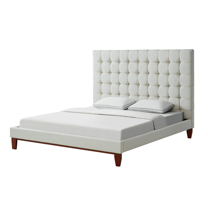 Fabrizio Linen Tufted Platform Bedframe-King- Queen- Full Twin-Upholstered-Modern and Contemporary-Inspired Home Image 3