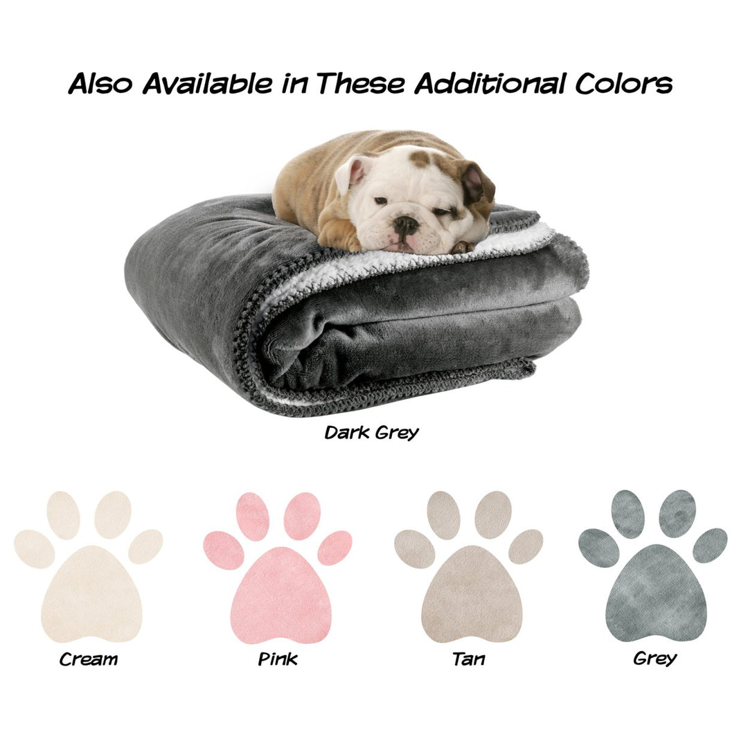 Gray Waterproof Pet Blanket 60 x 50 Soft Plush Throw Protects Couch, Chair, Car, Bed from Spills, Stains or Image 8