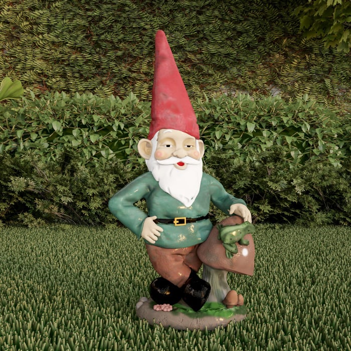Lawn Gnome Statue-Fun Classic Style Resin Figurine for Outdoor Garden Decor-Great for Flower Beds, Fairy Gardens, Image 1