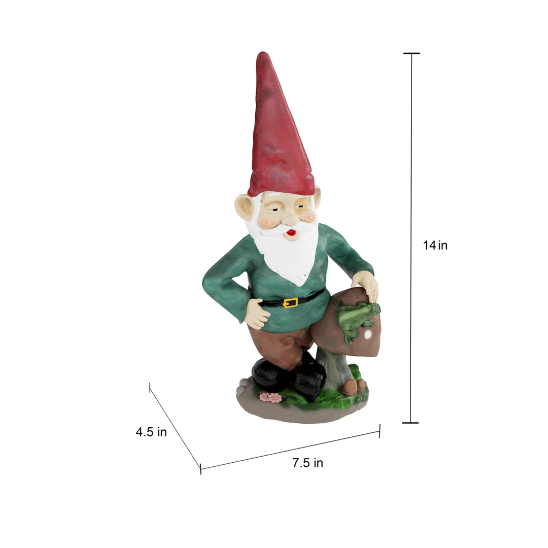 Lawn Gnome Statue-Fun Classic Style Resin Figurine for Outdoor Garden Decor-Great for Flower Beds, Fairy Gardens, Image 3