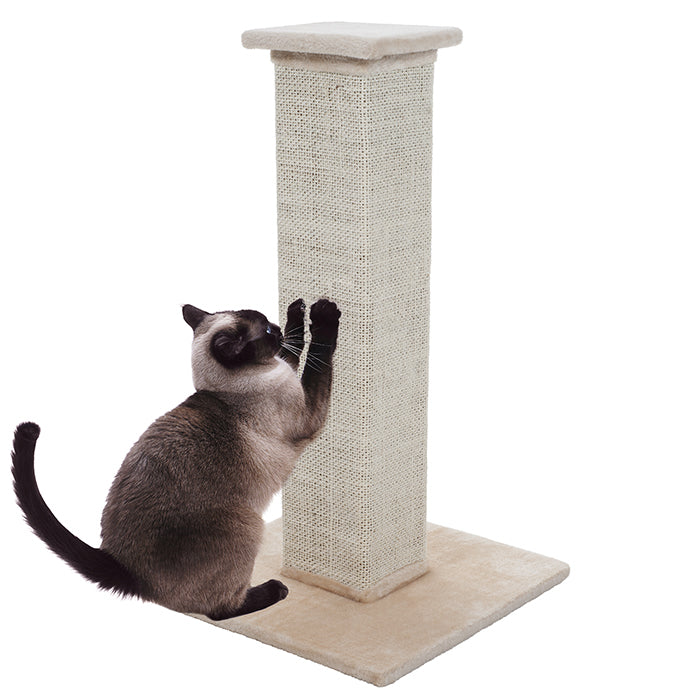 28 inch Sisal Burlap Cat Scratching Post Kitty Stretching Claw Stick Image 1