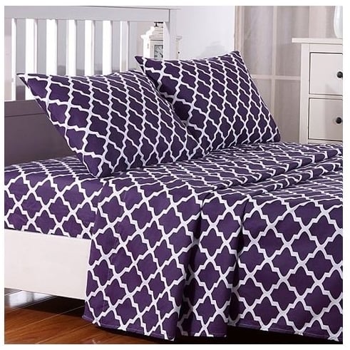 Quatrefoil Pattern Bed Sheets Set - Wrinkle, Fade, Stain Resistant - Hypoallergenic Image 1