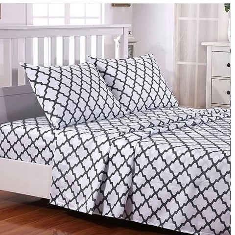 Quatrefoil Pattern Bed Sheets Set - Wrinkle, Fade, Stain Resistant - Hypoallergenic Image 1