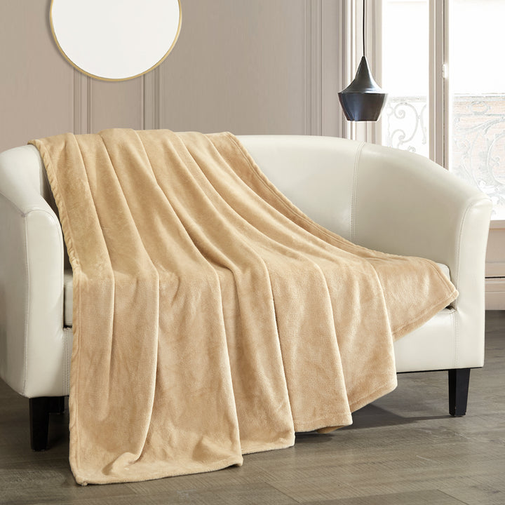 Kaeden Throw Blanket Cozy Super Soft Ultra Plush Micro Mink Fleece Decorative Design Image 3